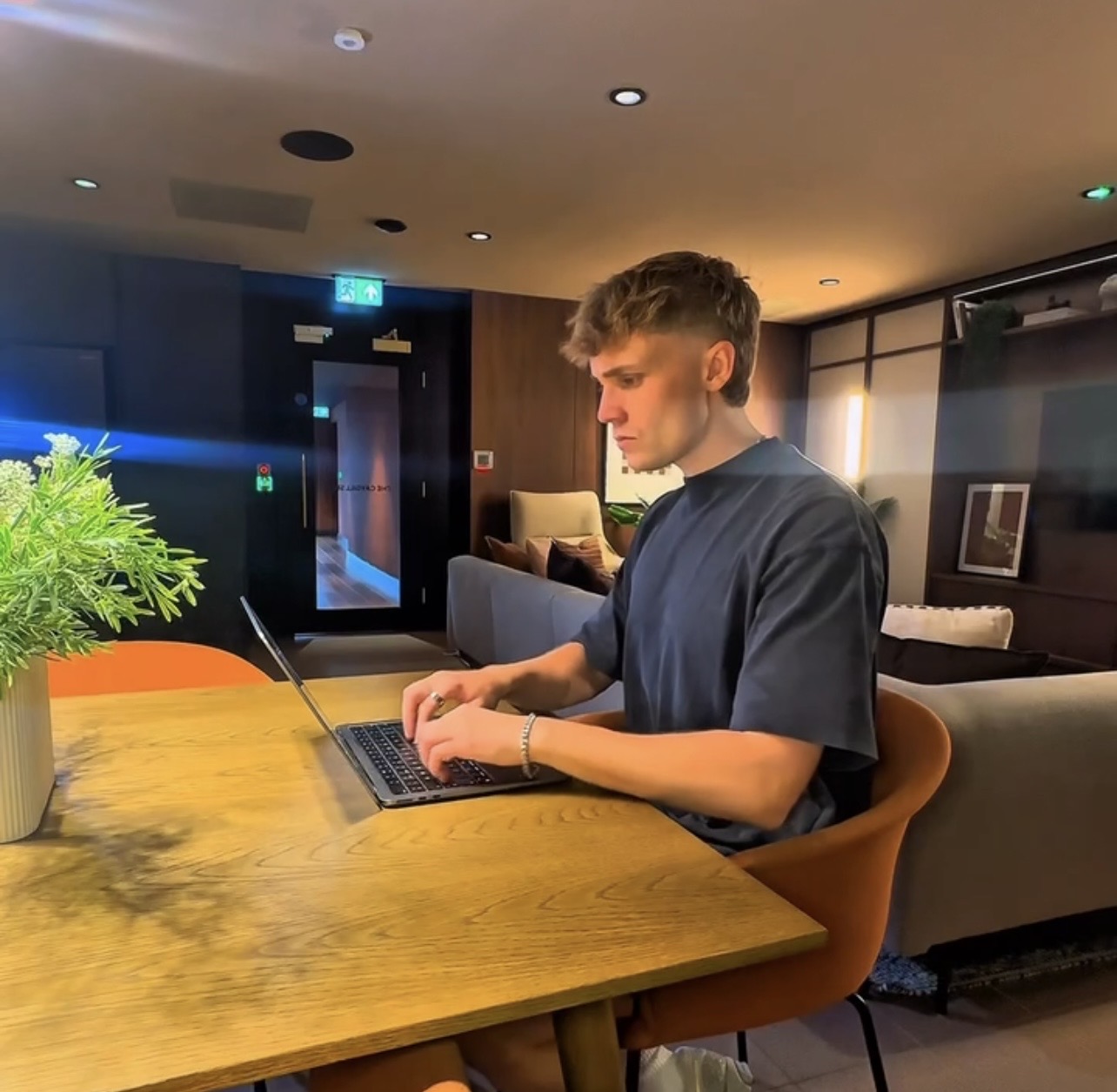 Liam Cass working on content
